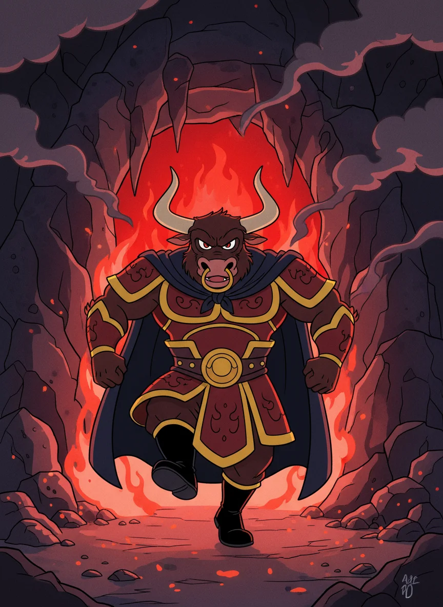 Illustration for: 化身牛魔王入洞