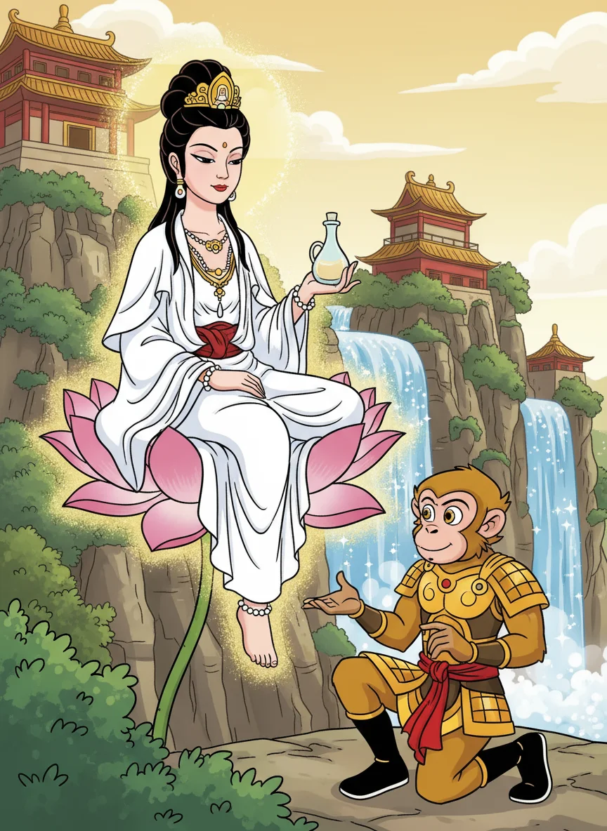 Illustration for: 观音菩萨的准备