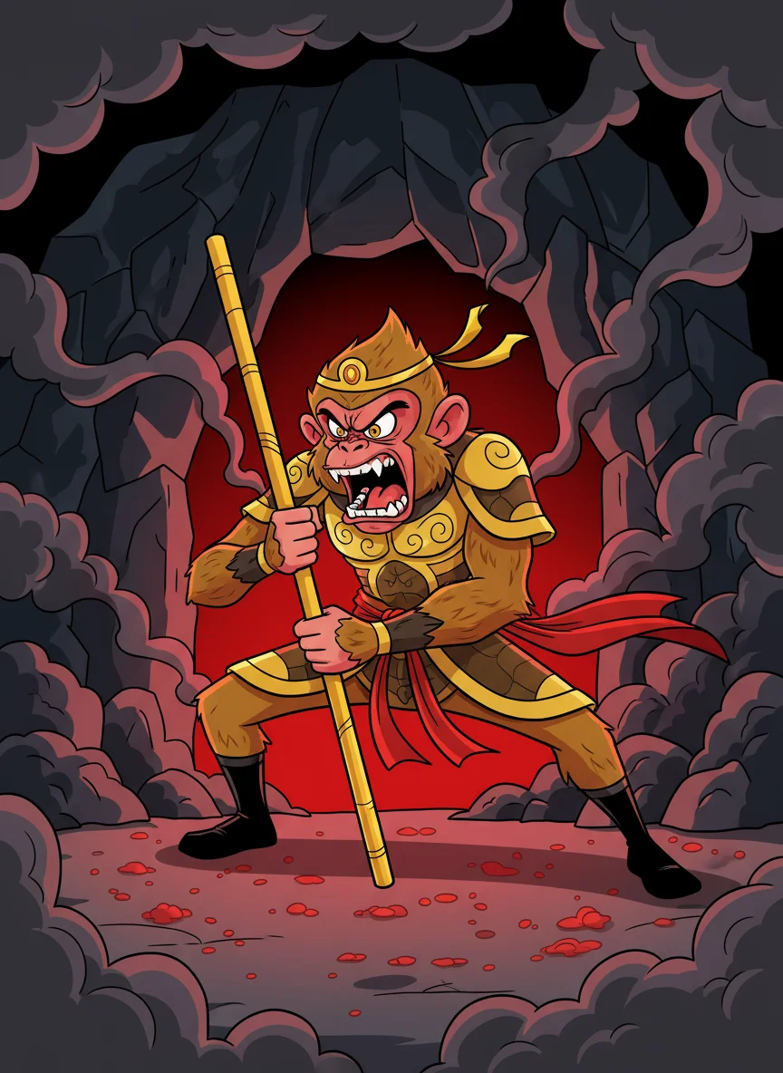 Illustration for: 悟空的愤怒