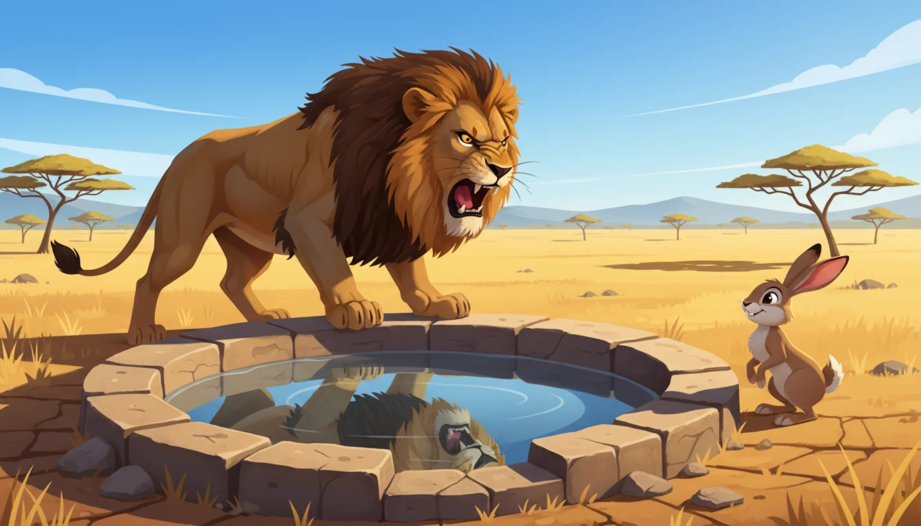 Sungura Mjanja na Simba Aliyeda kids picture book cover