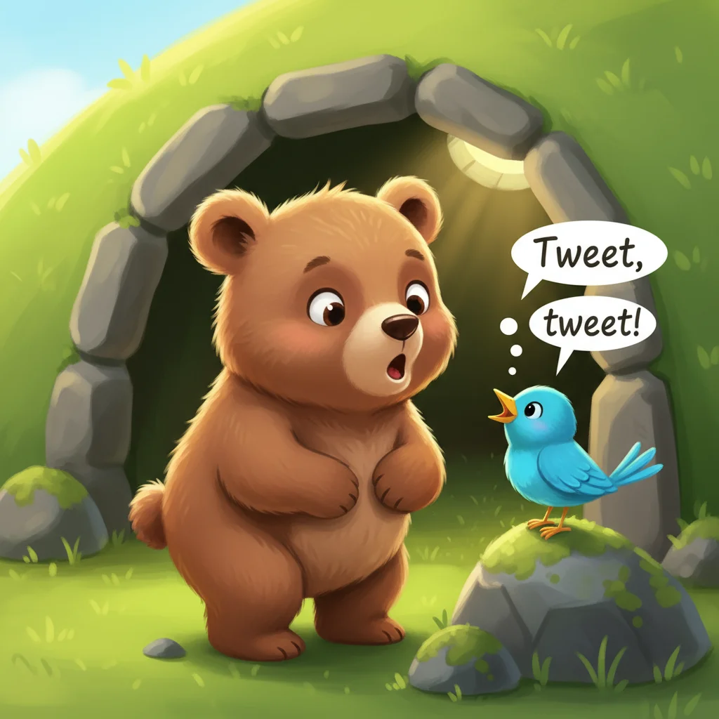 Illustration for: A Chirpy Visitor