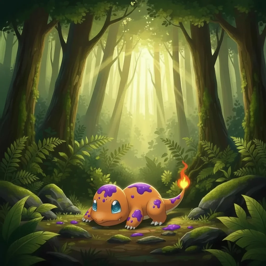 Illustration for: 小火龙倒下