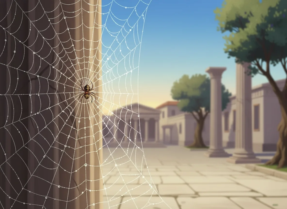 Illustration for: The First Spider