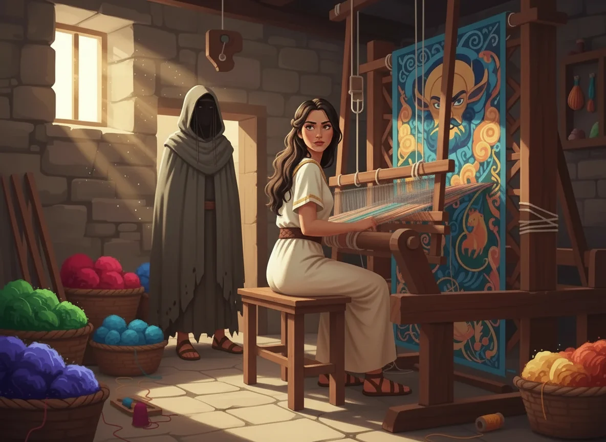 Illustration for: The Mysterious Visitor