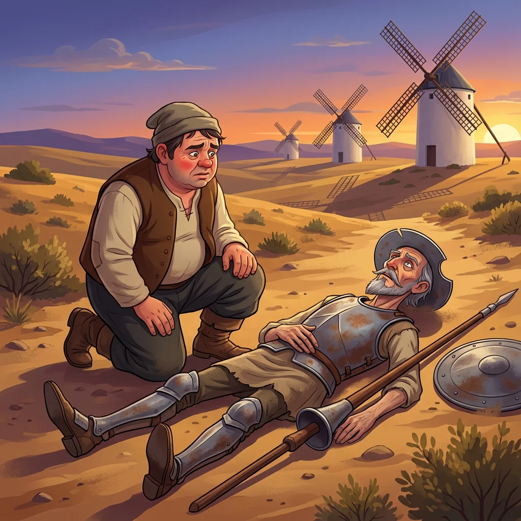 Illustration for: Sancho acude al socorro