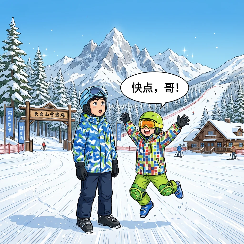 兄弟俩的雪地征途 kids picture book cover