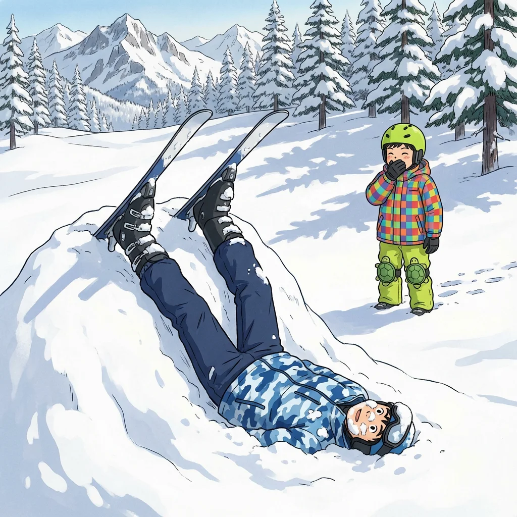 Illustration for: 哥哥的雪地翻车