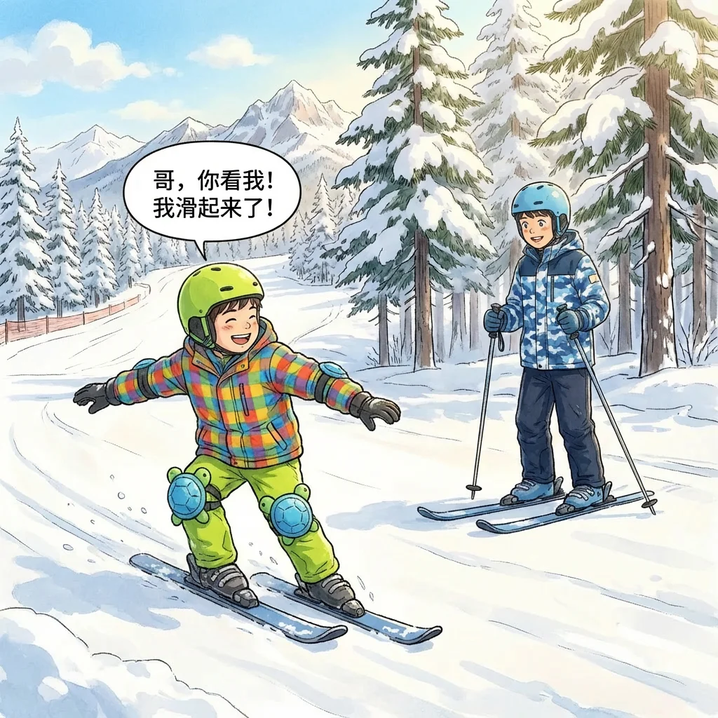 Illustration for: 弟弟找到了感觉