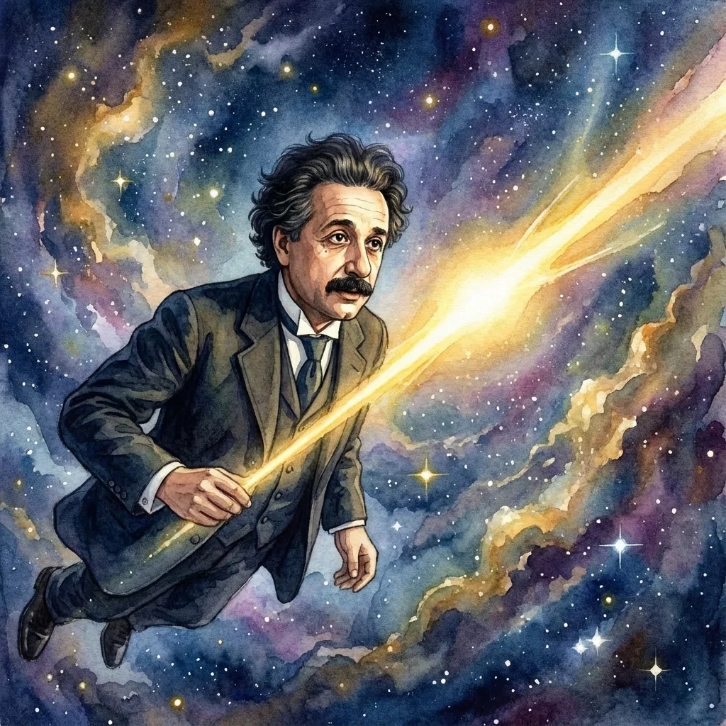 Illustration for: 骑着光束飞驰