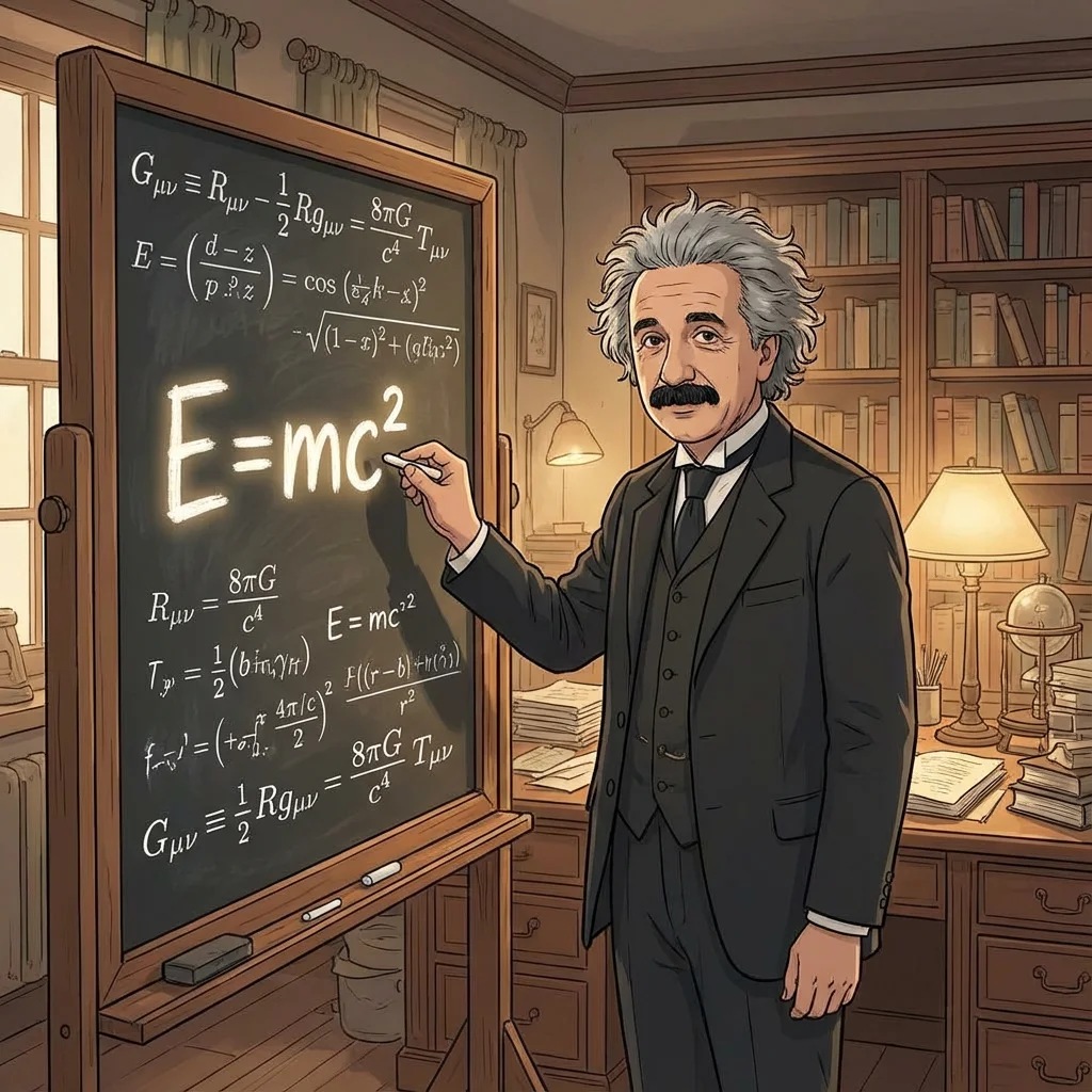 Illustration for: 质能等价：E=mc²