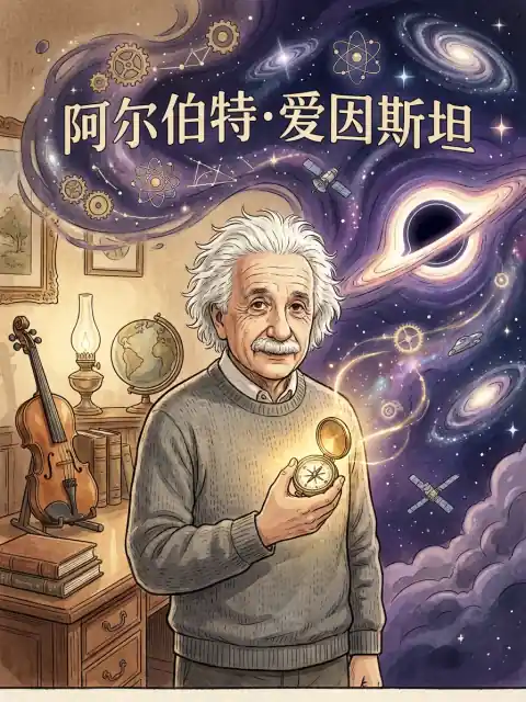 阿尔伯特·爱因斯坦：跨越时空的智慧传奇 kids picture book cover