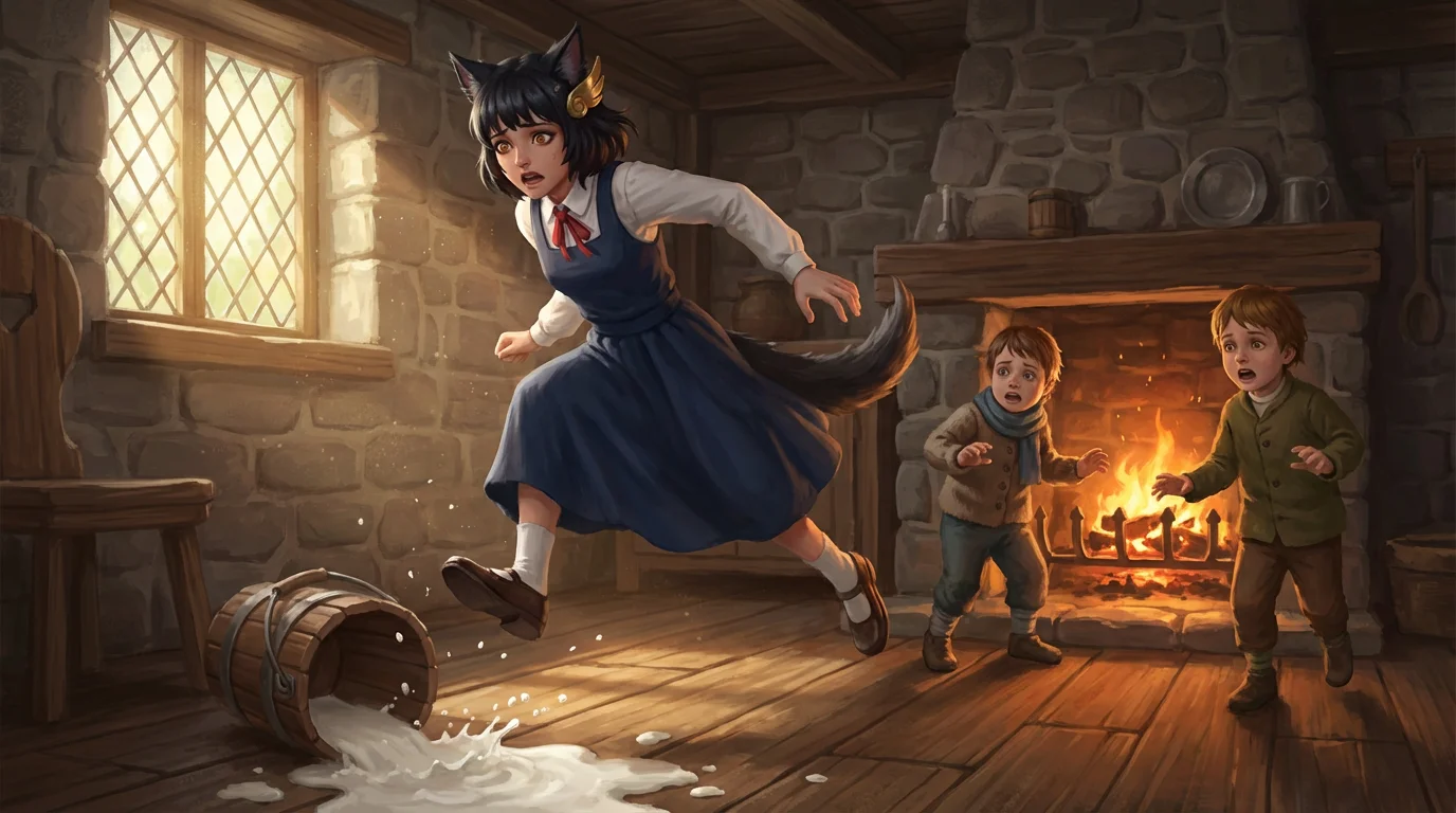 Illustration for: A Frightened Escape