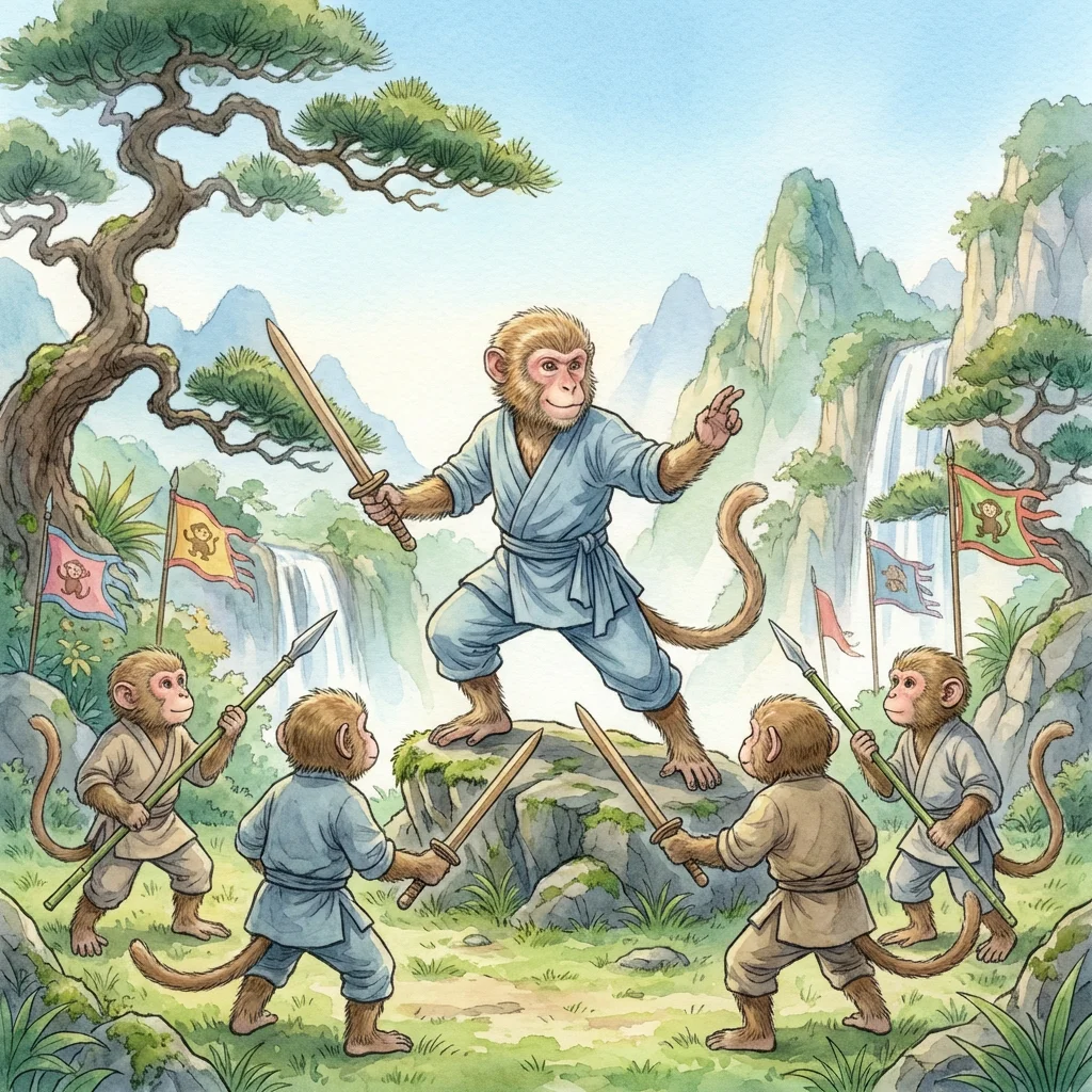 Illustration for: 操演武艺