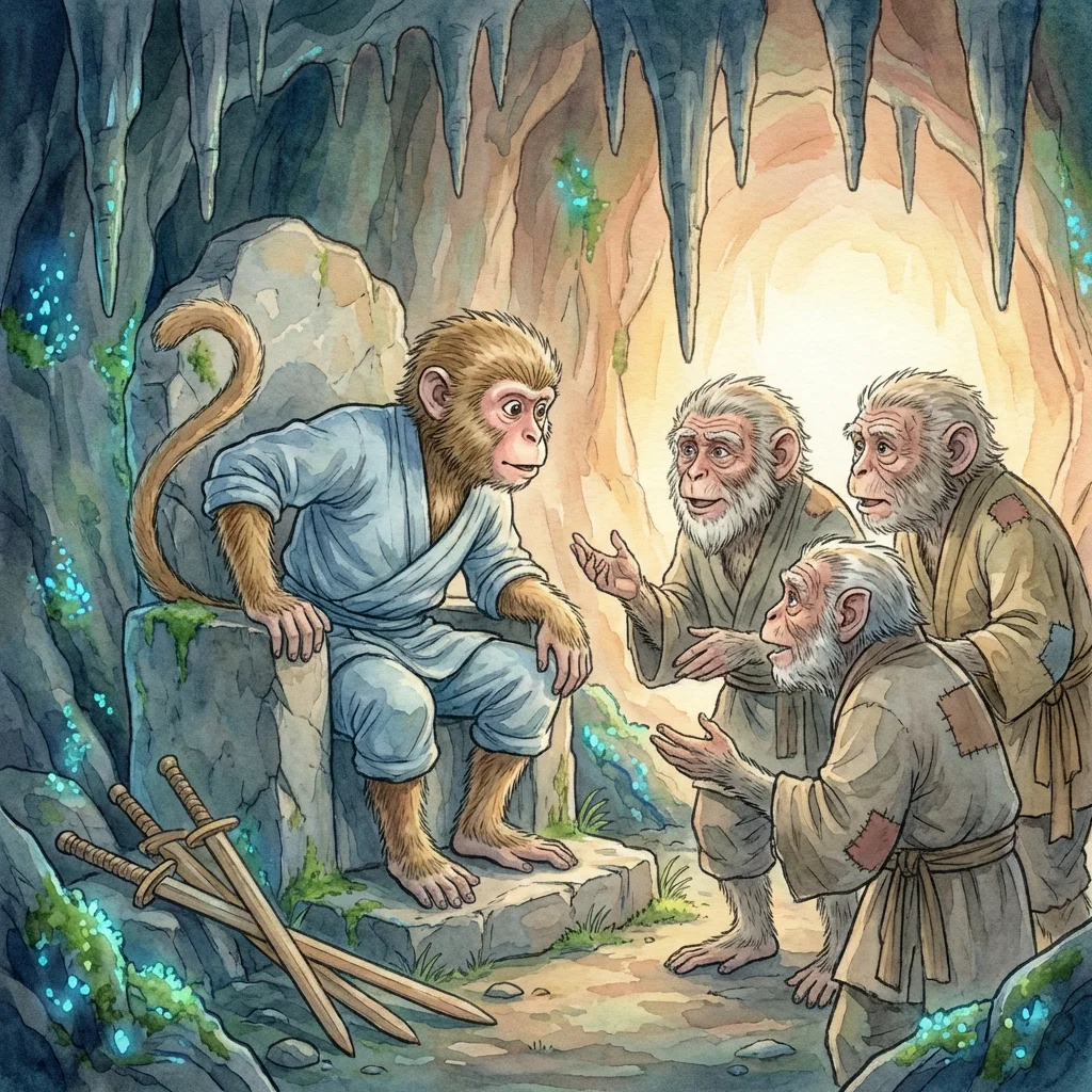 Illustration for: 老猴献计