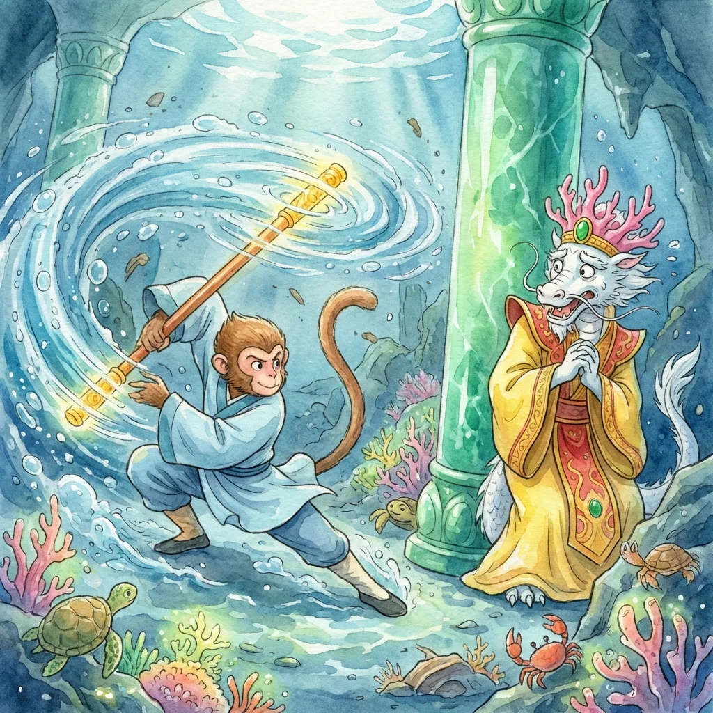 Illustration for: 龙宫耍弄惊四海