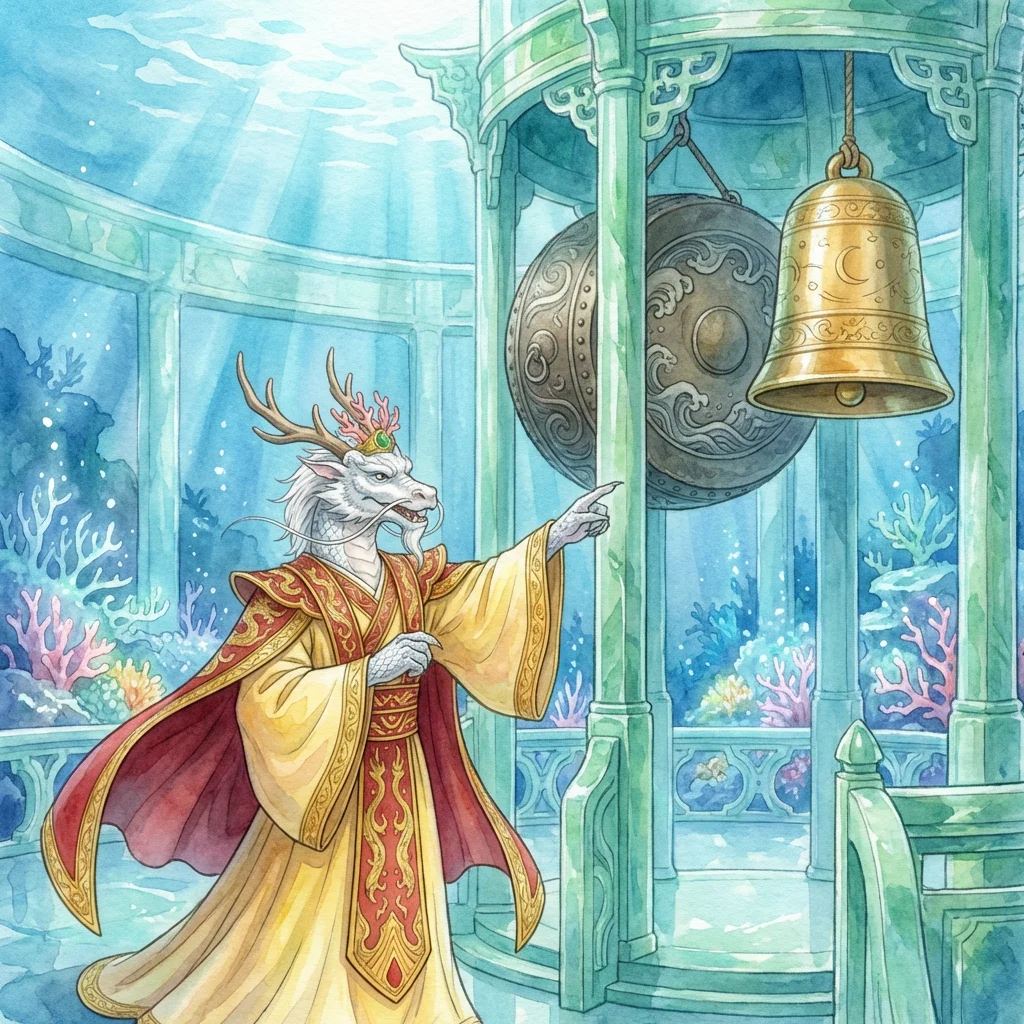 Illustration for: 擂鼓撞钟请龙王