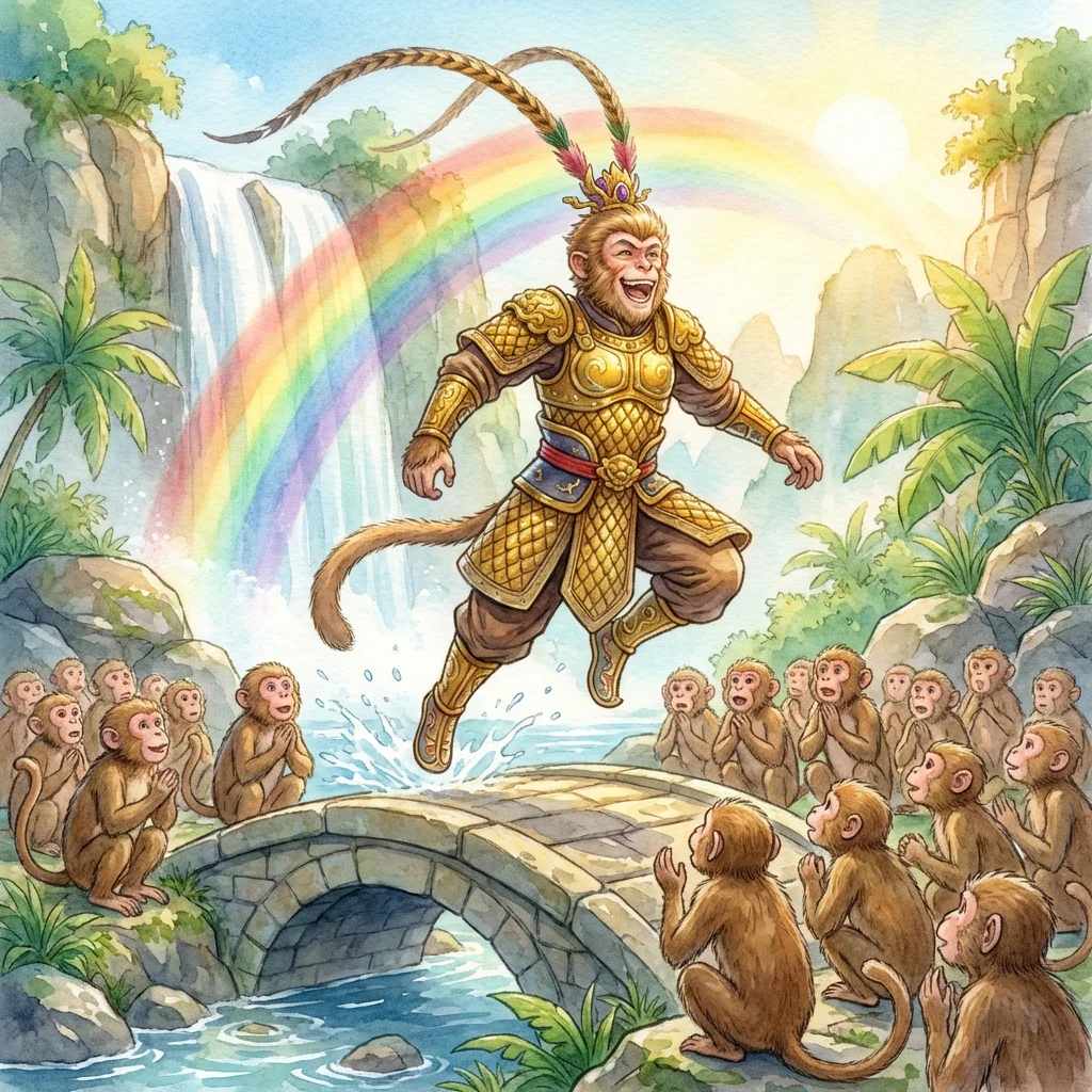 Illustration for: 华彩大圣回山洞