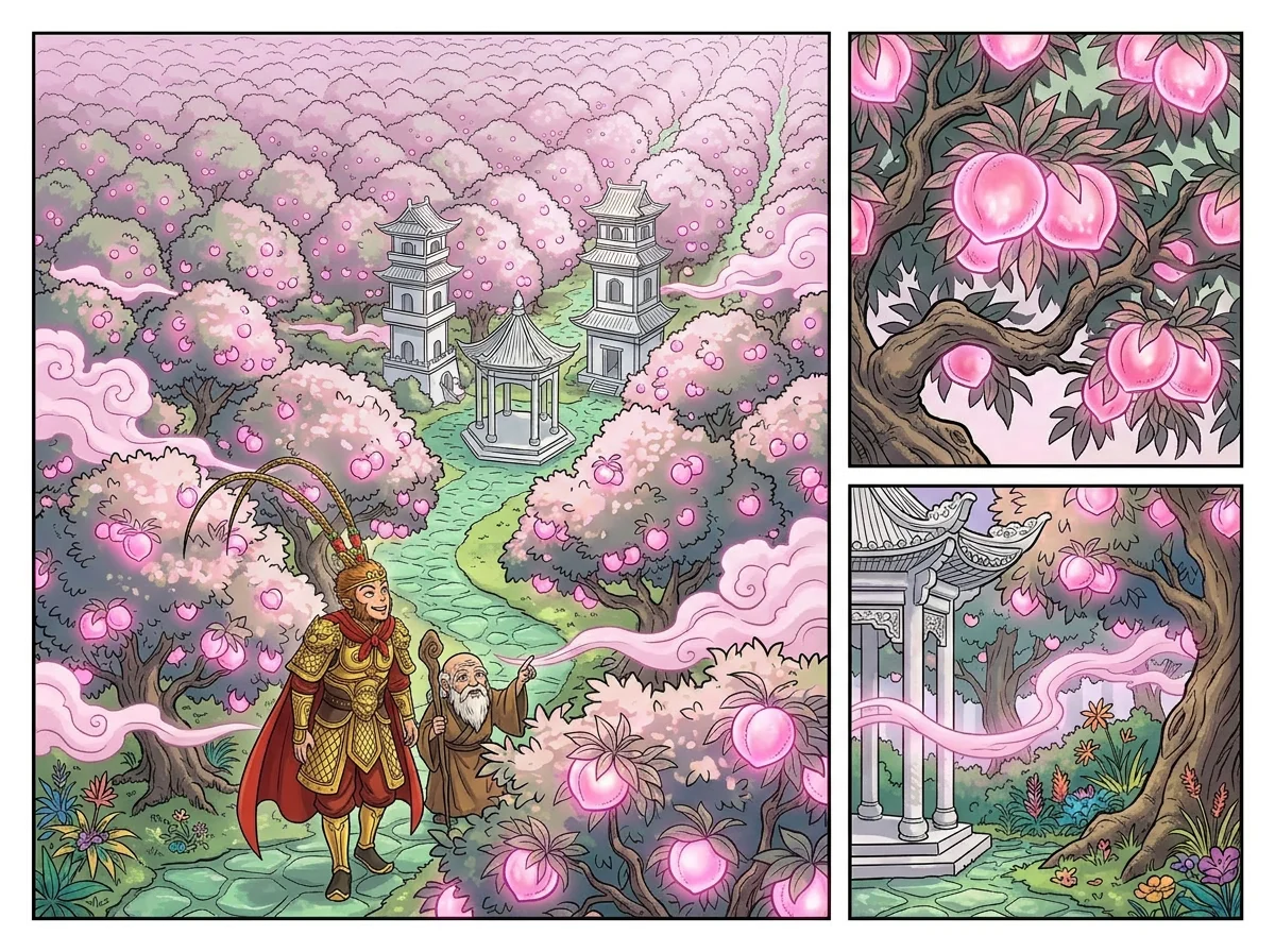 Illustration for: 巡视蟠桃园