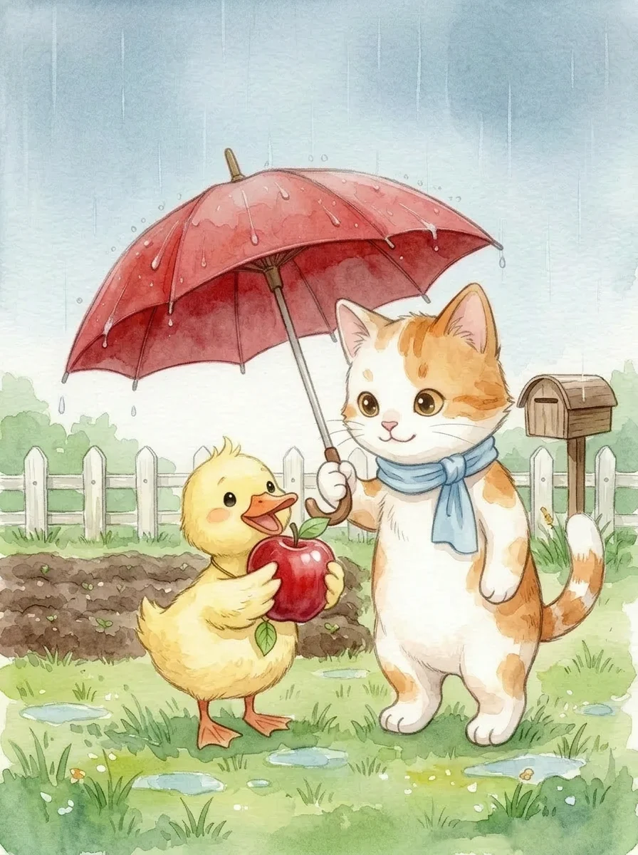 Illustration for: 红红的苹果