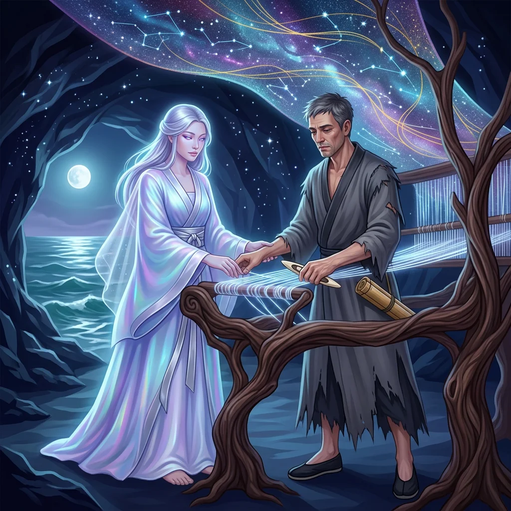 The Weaver of the Jade Seahyuibiuu kids picture book cover