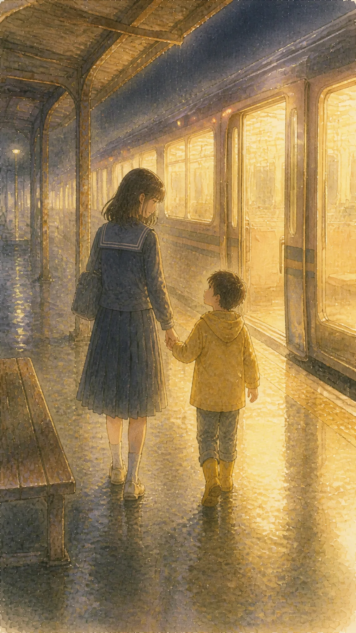 Illustration for: 末班车进站