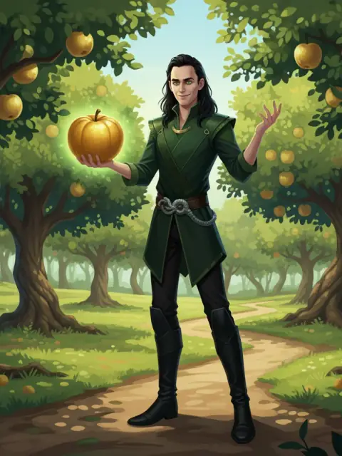 Loki's Fruitful Folly kids picture book cover